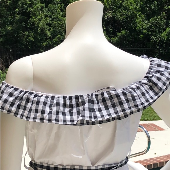 NWT After Market off the shoulder, tie waist, top - Picture 5 of 9